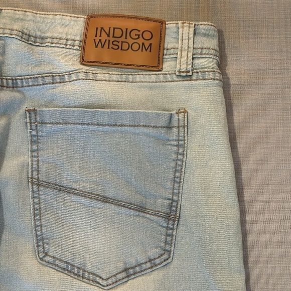 38x30 indigo wisdom straight leg jeans - Picture 6 of 8